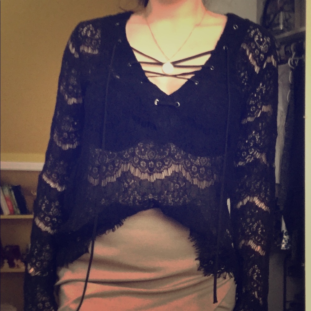 Lace long sleeve blouse